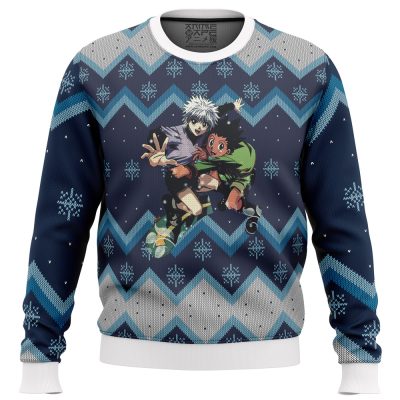 Ugly Christmas Sweater front 45 1 - Hunter X Hunter Gifts
